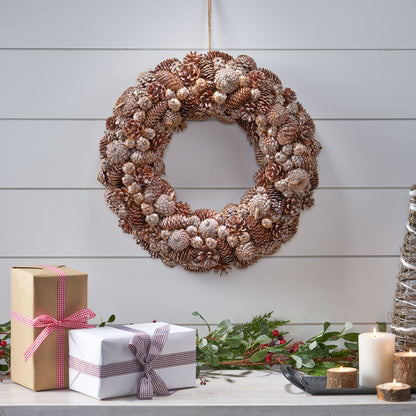 Pine Cone Wreath - Champagne