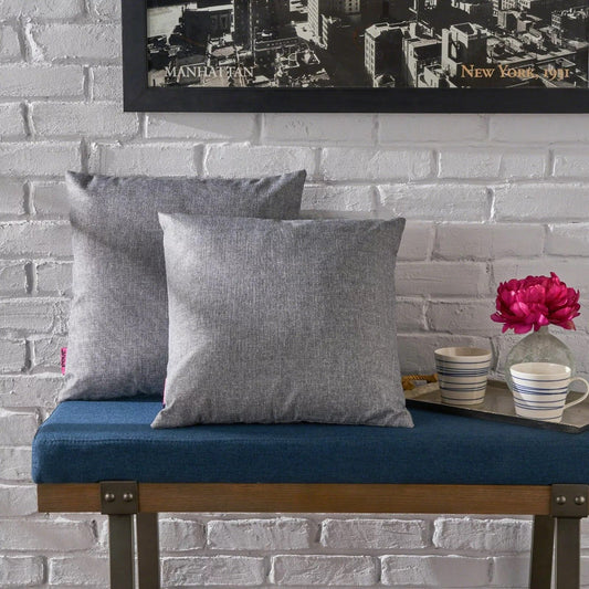 Coronado Square Pillow - Gray / Fabric