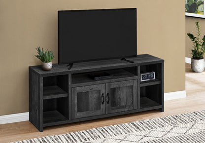 Cabinet Enclosed Storage TV Stand - Black