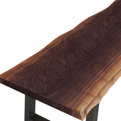 Solid Wooden, Dining Bench - Brown / Black