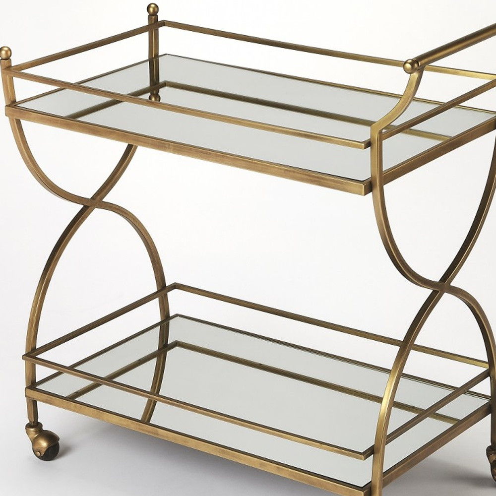 Bar Cart - Antique Gold