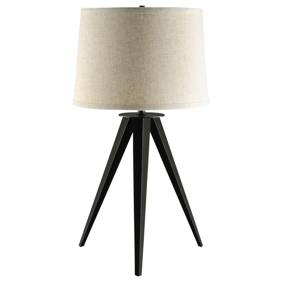 Sabat - Empire Shade Tripod Beside Table Lamp - Black