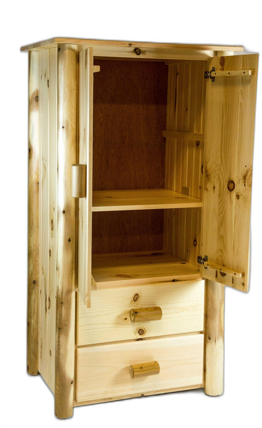 Unfinished All Wood Armoire - Natural