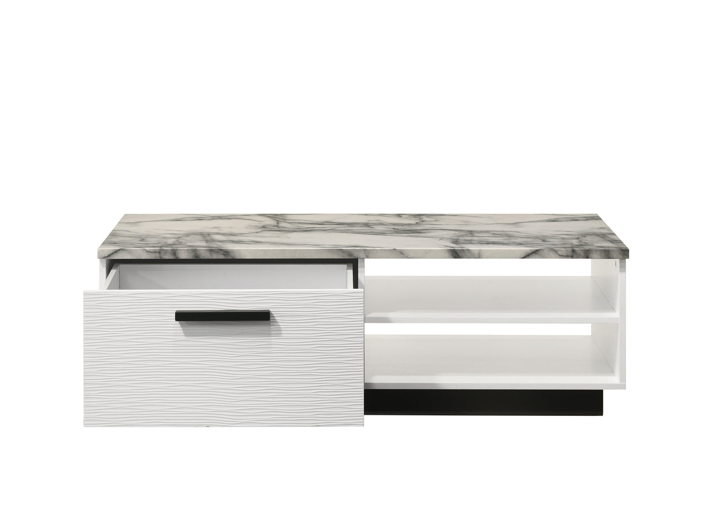 Matilda - Coffee Table With White Faux Marble Top - White