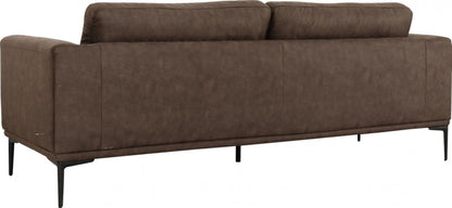 Modern Loveseat With Removable Cushions - Brown