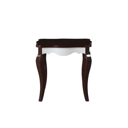 Mathias - End Table - Walnut & White