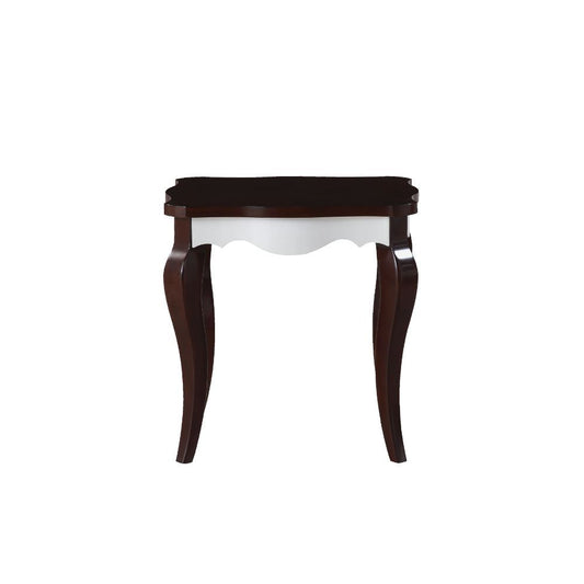 Mathias - End Table - Walnut & White