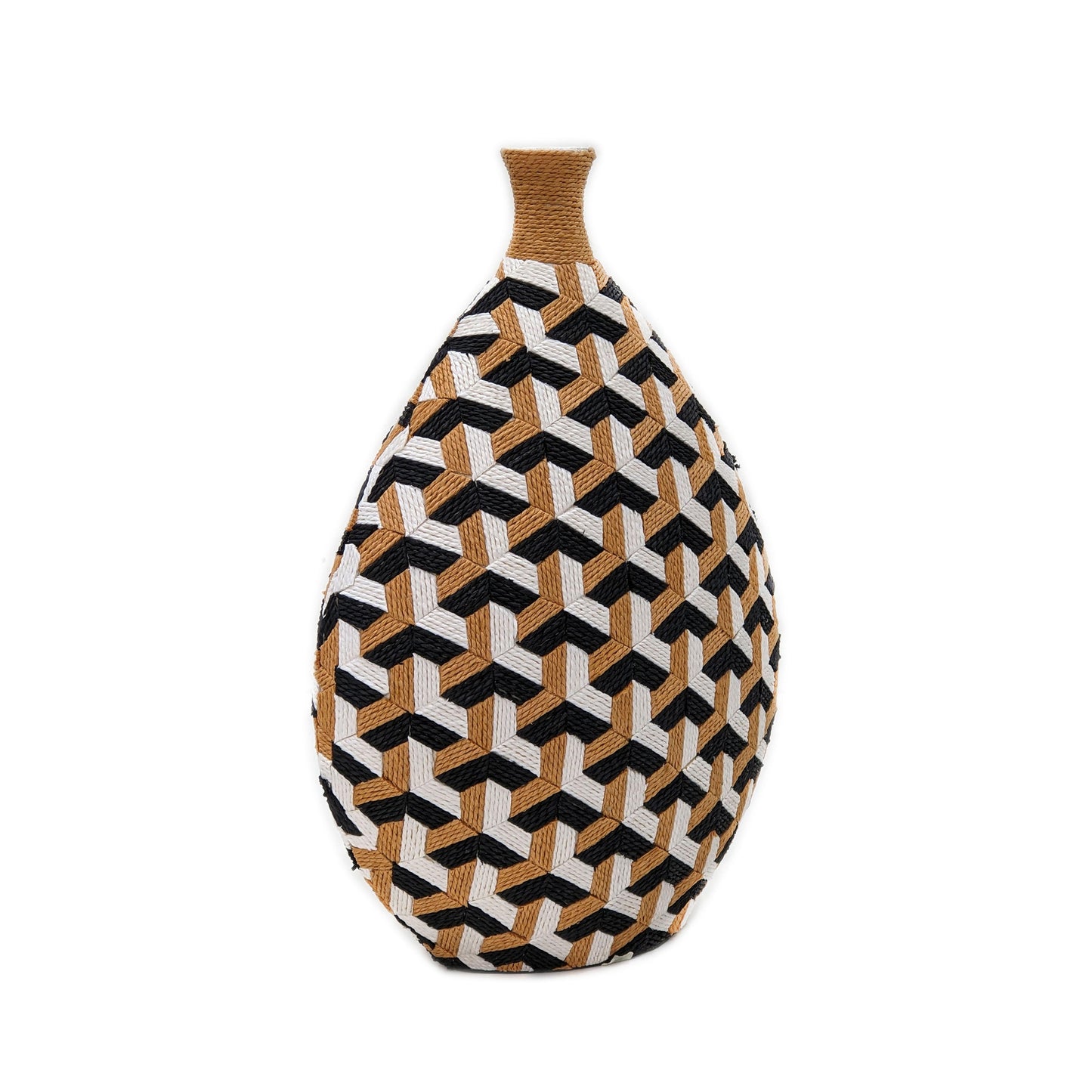 Jahia - Cubism Vase - Light Brown