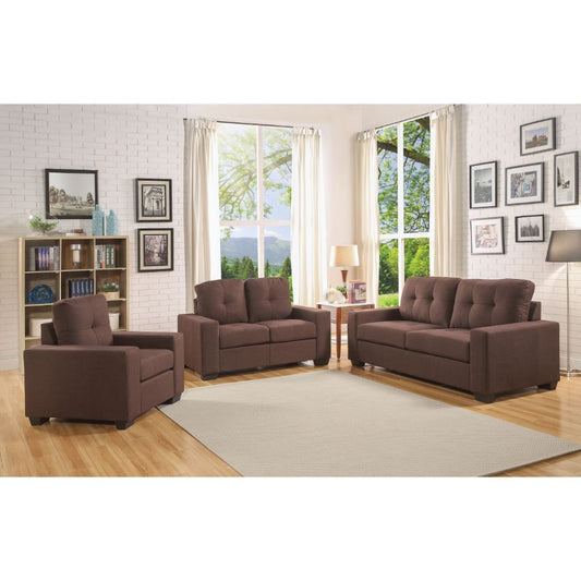 Platinum III - Loveseat - Chocolate Fabric