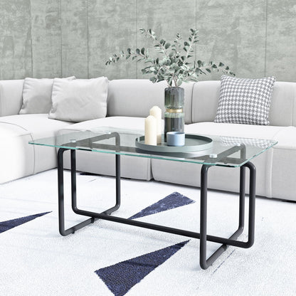 Modern Tempered Glass Tea Table Coffee Table, Table For Living Room