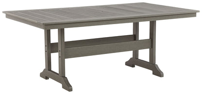 Visola - Gray - RECT Dining Table w/Umb OPT