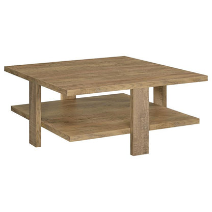 Dawn - Square Engineered Wood Coffee Table - Mango Brown