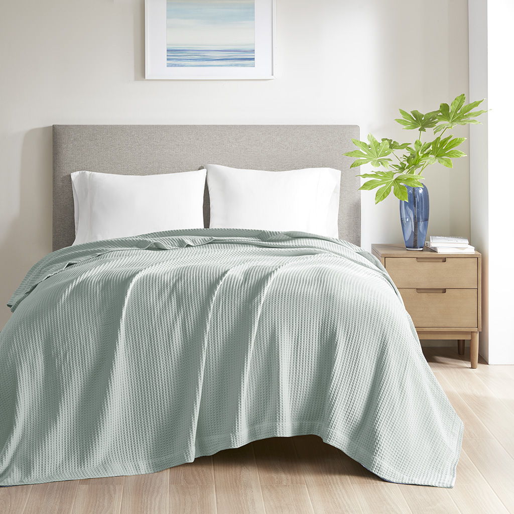 Cotton Blanket Aqua