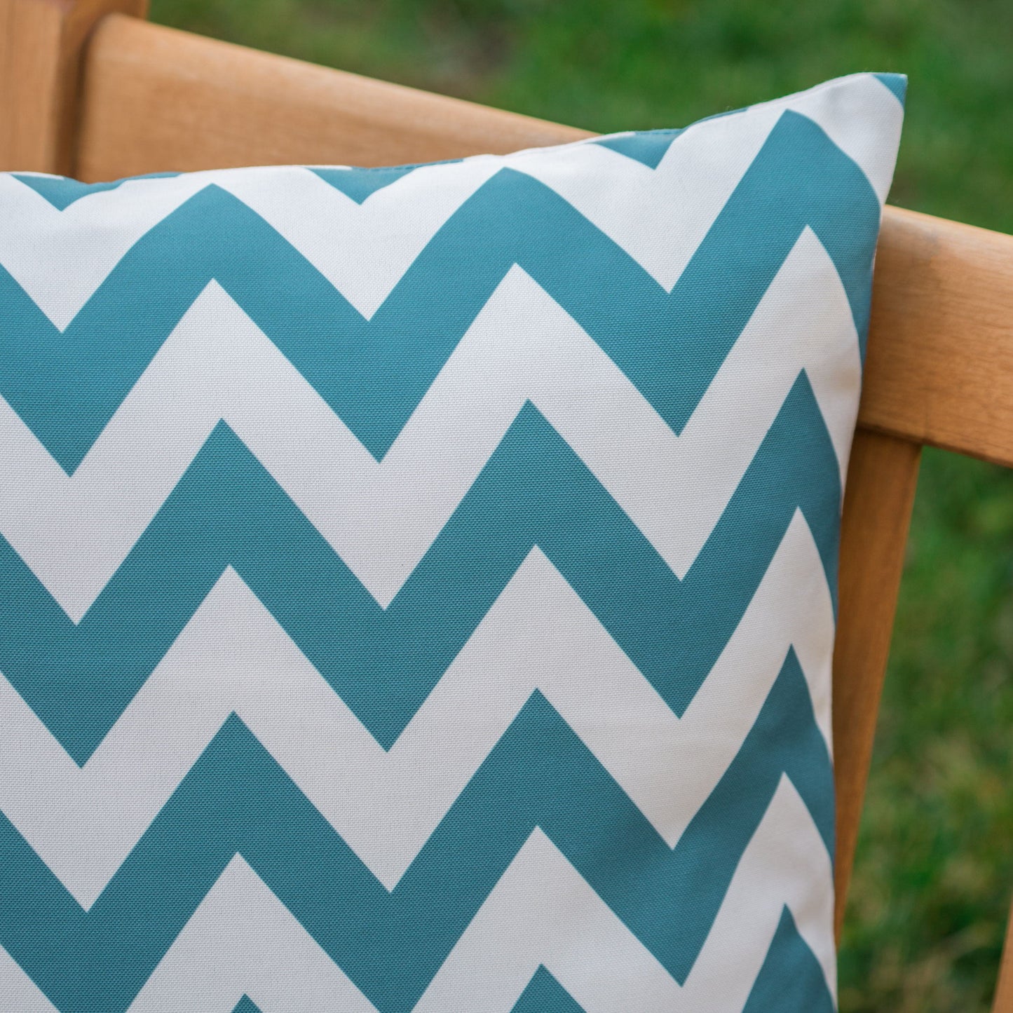 Marisol Chevron Square Pillow - Teal