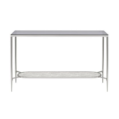 Adelrik - Accent Table - Glass & Chrome Finish