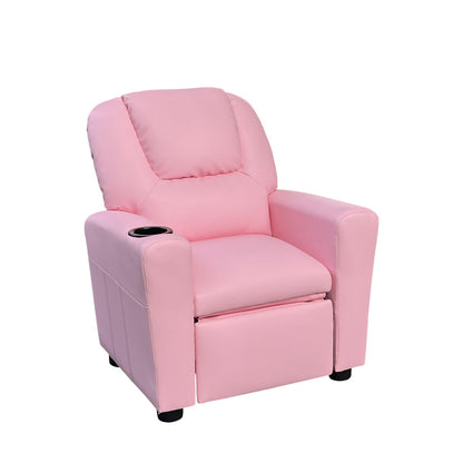 Marisa - PU Leather Kids Recliner Chair With Cupholder