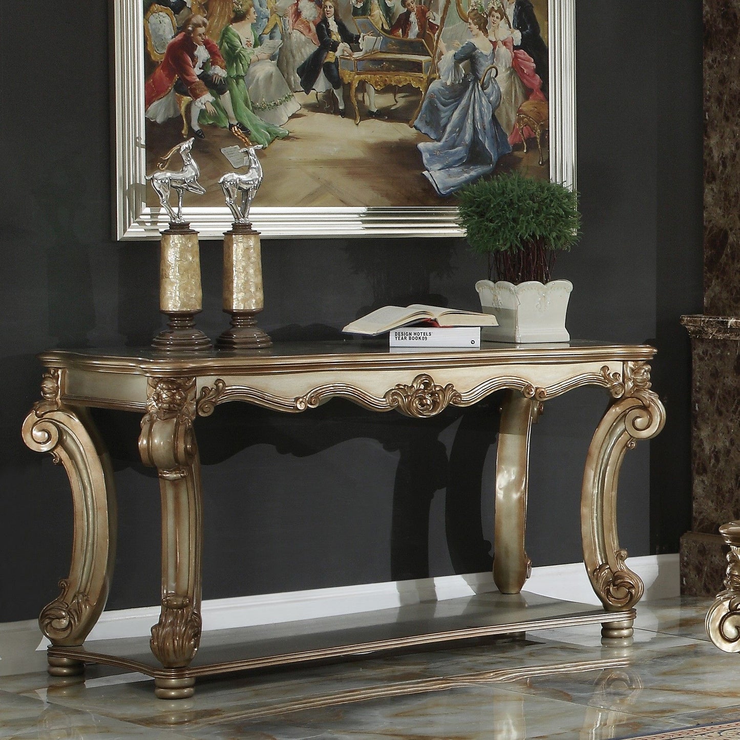 Vendome - Sofa Table - Gold Patina