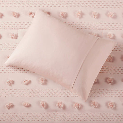 Clip Jacquard Comforter Set - Pink