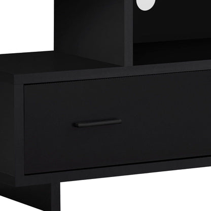 Top With Storage TV Stand - Black Gray