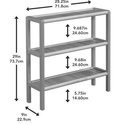 Versatile Shoe Rack Shelving Unit - Walnut