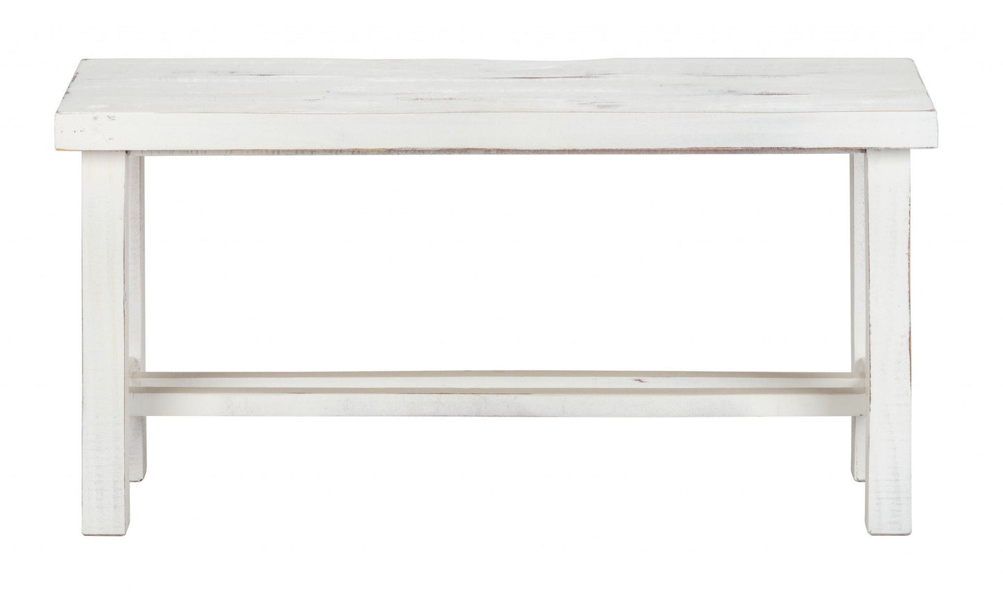 Distressed Bench - Rustic White