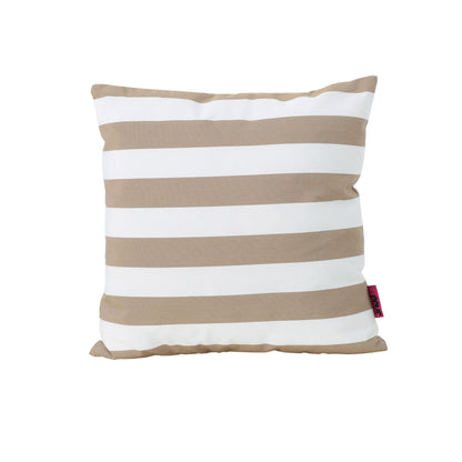 Coronado Stripe Square Pillow - Brown