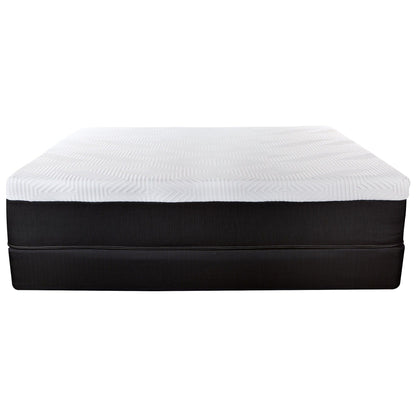 14" Queen Hybrid Lux Memory Foam And Wrapped Coil Mattress - White / Black