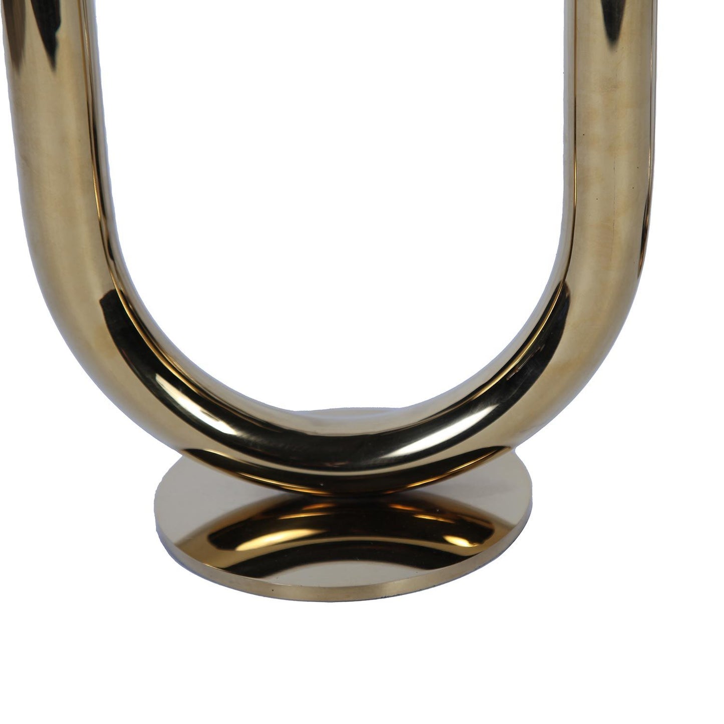 Modern U Shaped 7"L X 4.5"W X 12"H Candle Holder In Gold