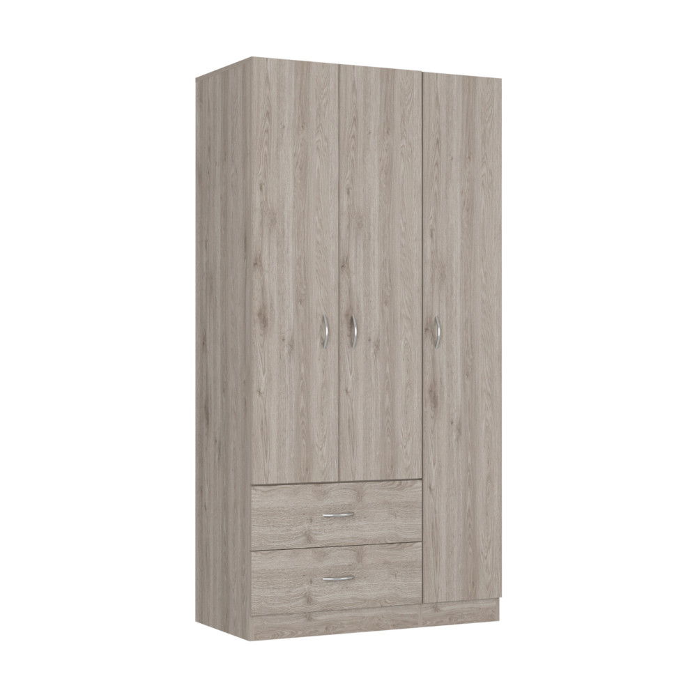 2 Drawer Combo Dresser - Light Gray