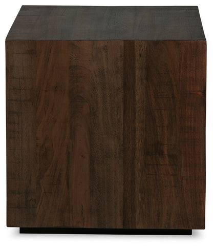 Hensington - Brown / Black - Square End Table