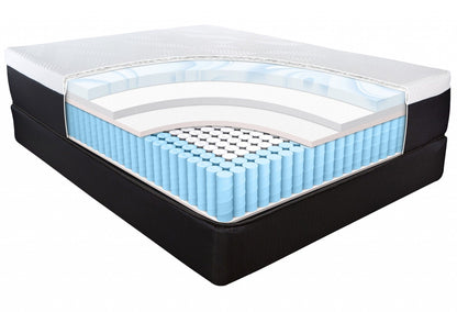 13" Queen Hybrid Lux Memory Foam And Wrapped Coil Mattress - White / Black