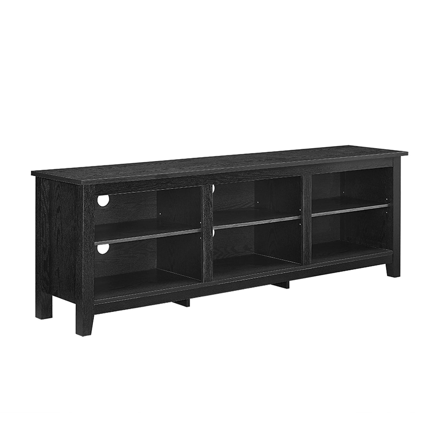 Modern Transitional 3 Shelf Open Storage 70" TV Stand For 80" TVs