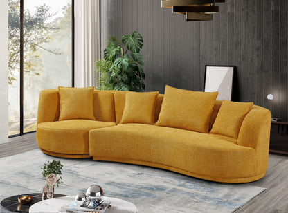 Living Room Sofa Set With Luxury Teddy Fleece, 2 Seater, Armchair Swivel 360°