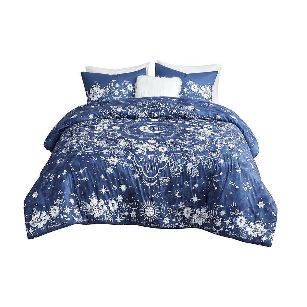 Celestial Comforter Set, Navy