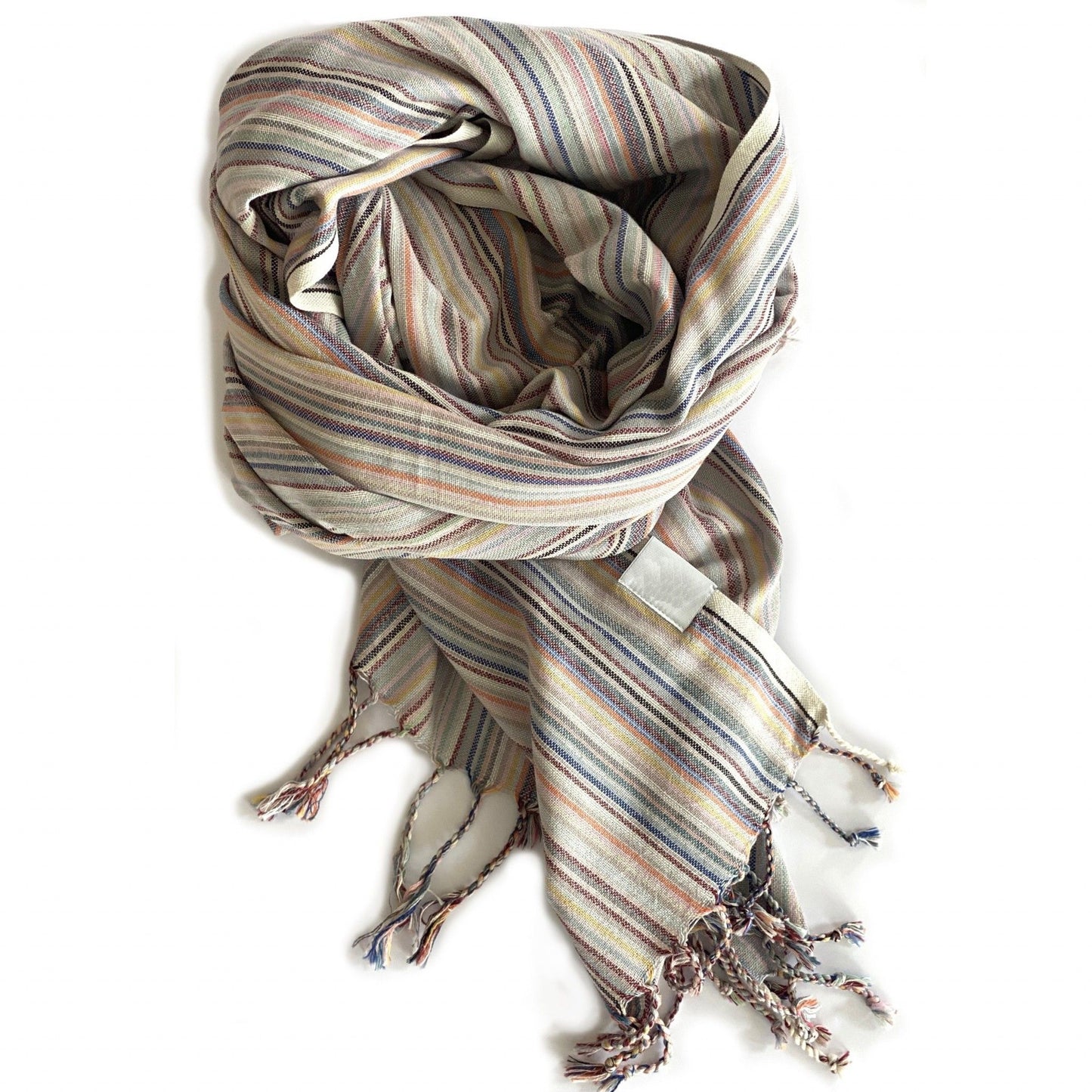 Colored Striped Design Turkish Beach Blanket - Multi