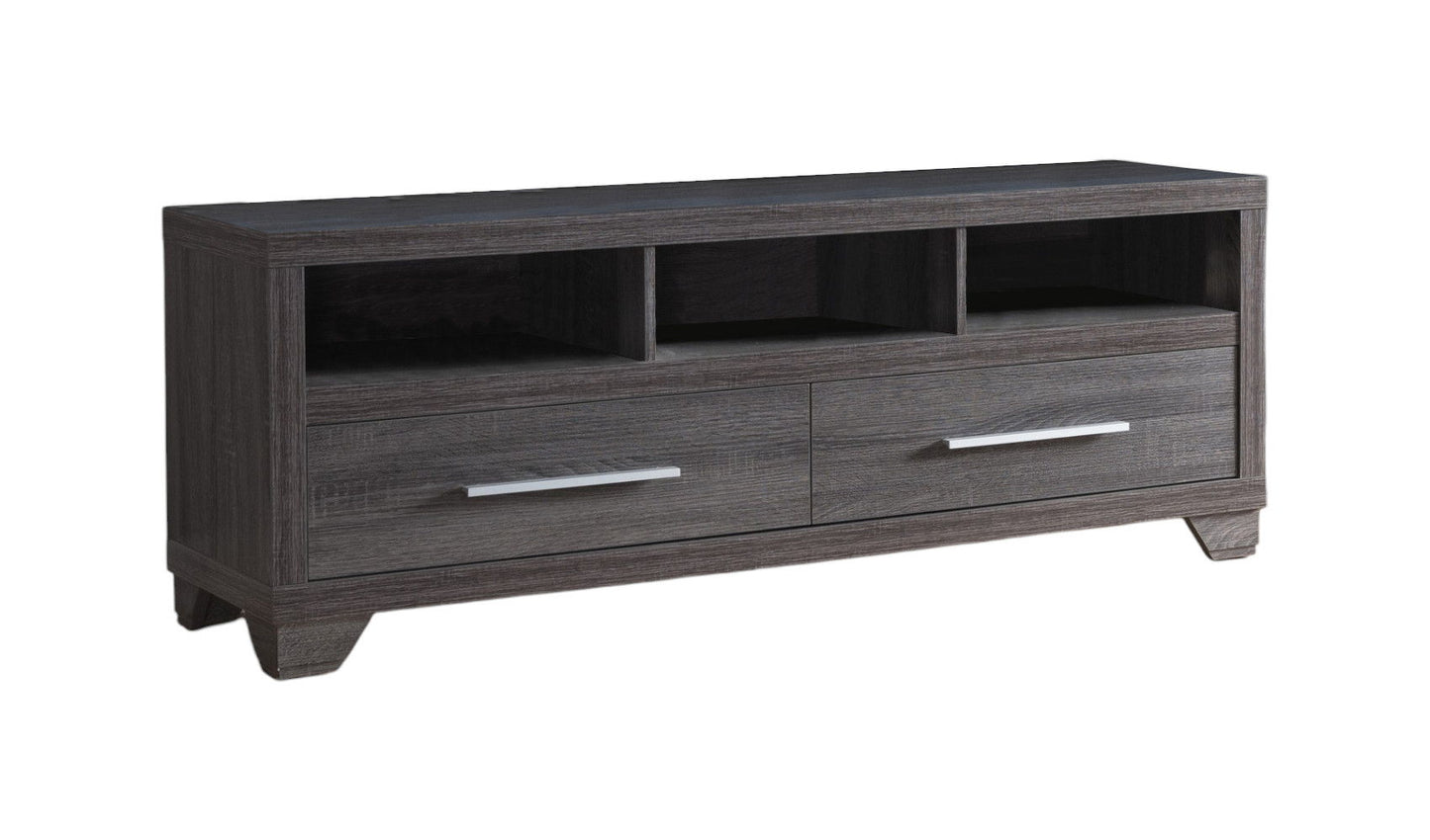 Cabinet Enclosed Storage TV Stand - Gray