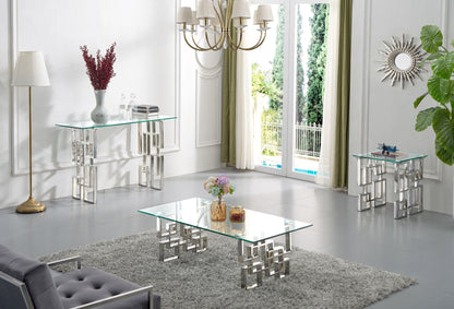 Alexis - Console Table - Pearl Silver