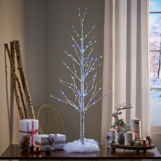 4Ft Paper LED Tree - Silver