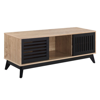 Gamaliel - TV Stand - Espresso / Oak