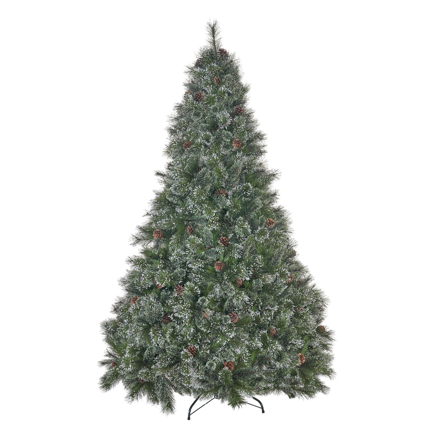 7.5' Cashmere And Snow Bristle Mixed Tree With 83Pine Cones And 1561Tips