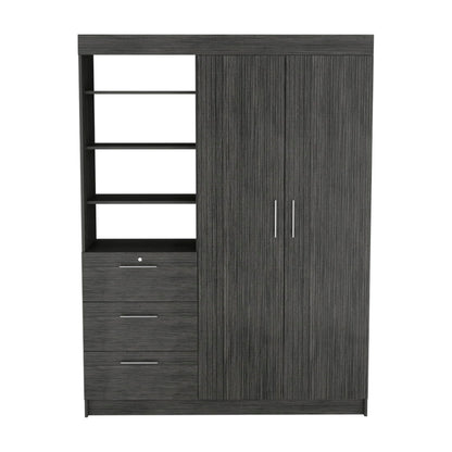 3 Drawer Combo Dresser - Gray