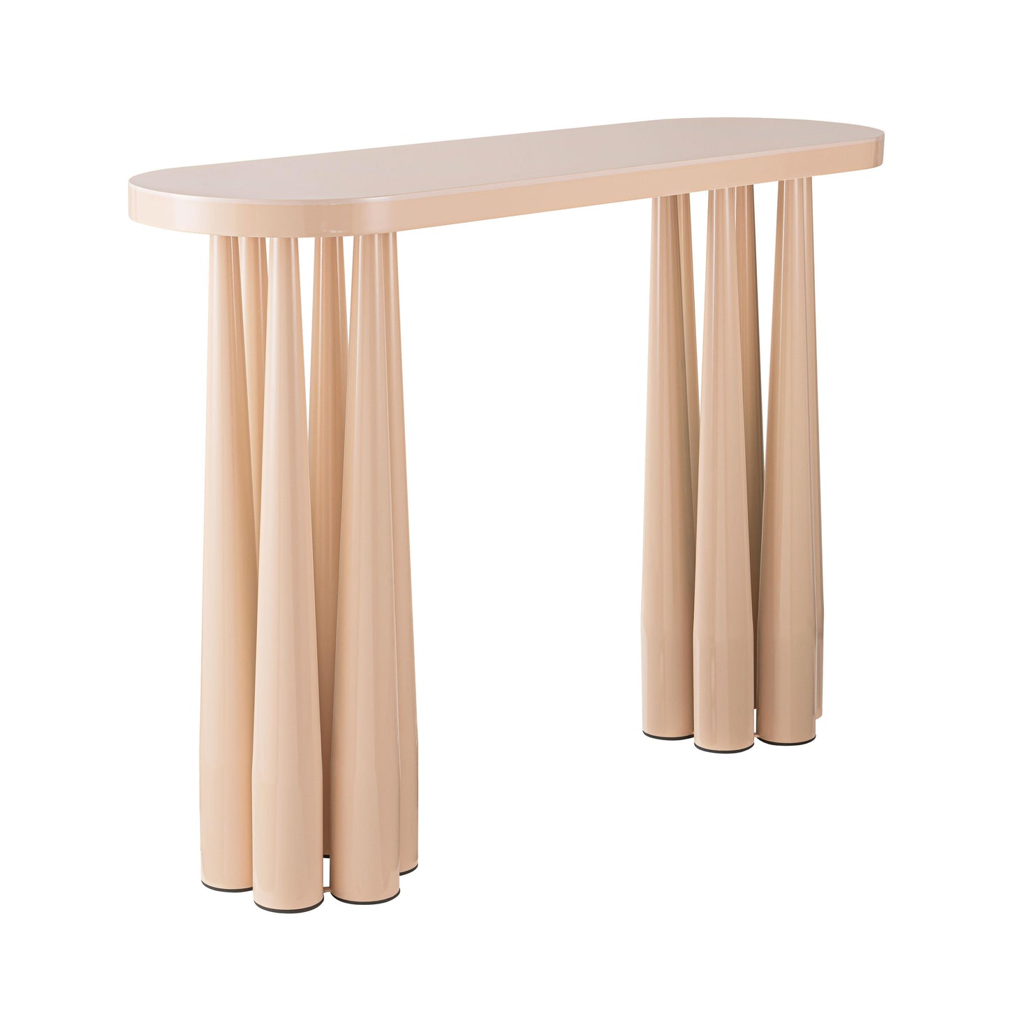 Titan - Glossy Console Table - Peach Rose