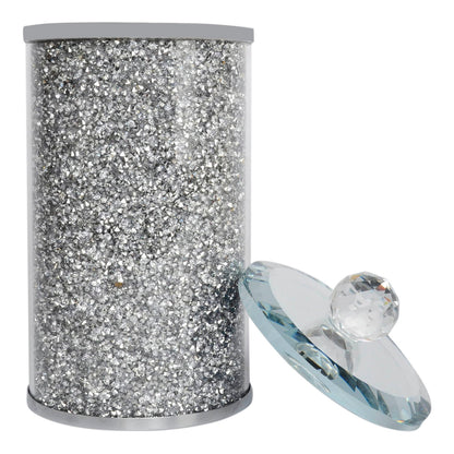 Ambrose Exquisite Glass Canister In Gift Box Silver