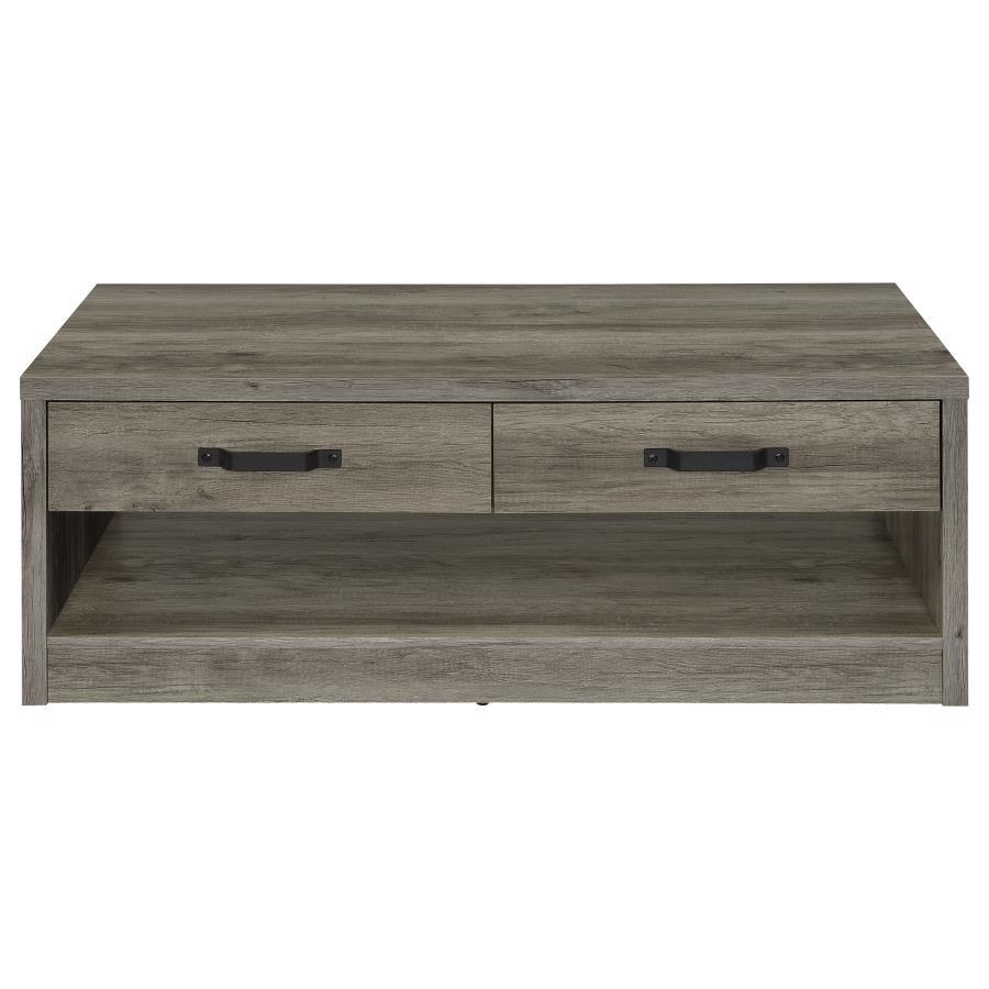 Felix - 2-Drawer Engineered Wood Coffee Table - Gray Driftwood