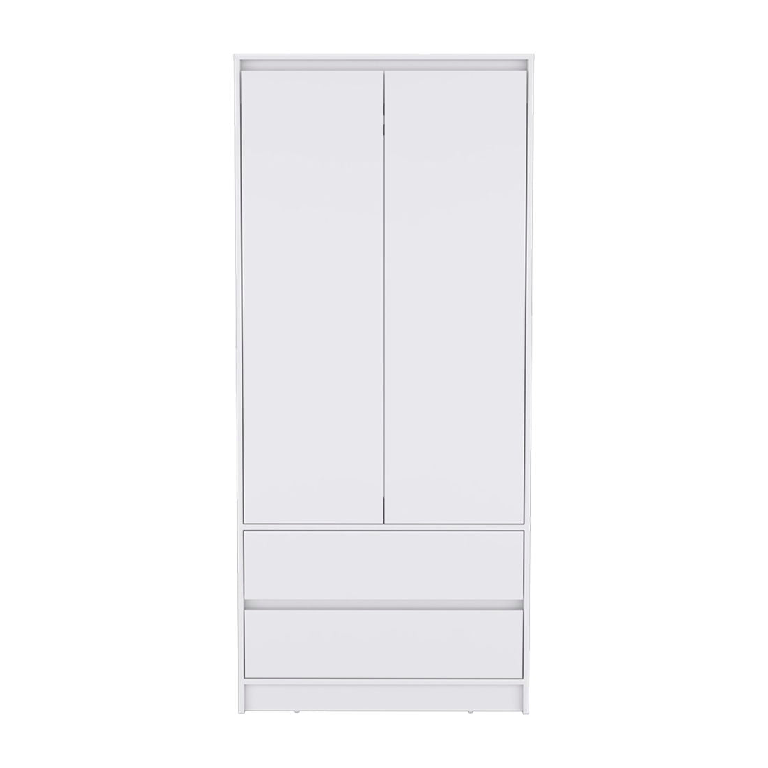 Two Drawer, Combo Dresser - White