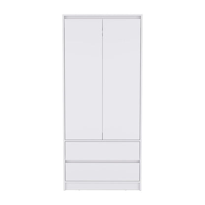 Two Drawer, Combo Dresser - White