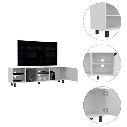 Particle Board Open Shelving TV Stand - White