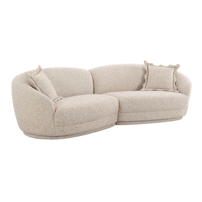 Marion - Textured Boucle Sectional - Two-Tone