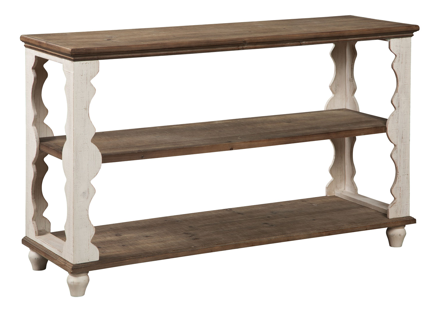 Alwyndale - Antique White / Brown - Console Sofa Table