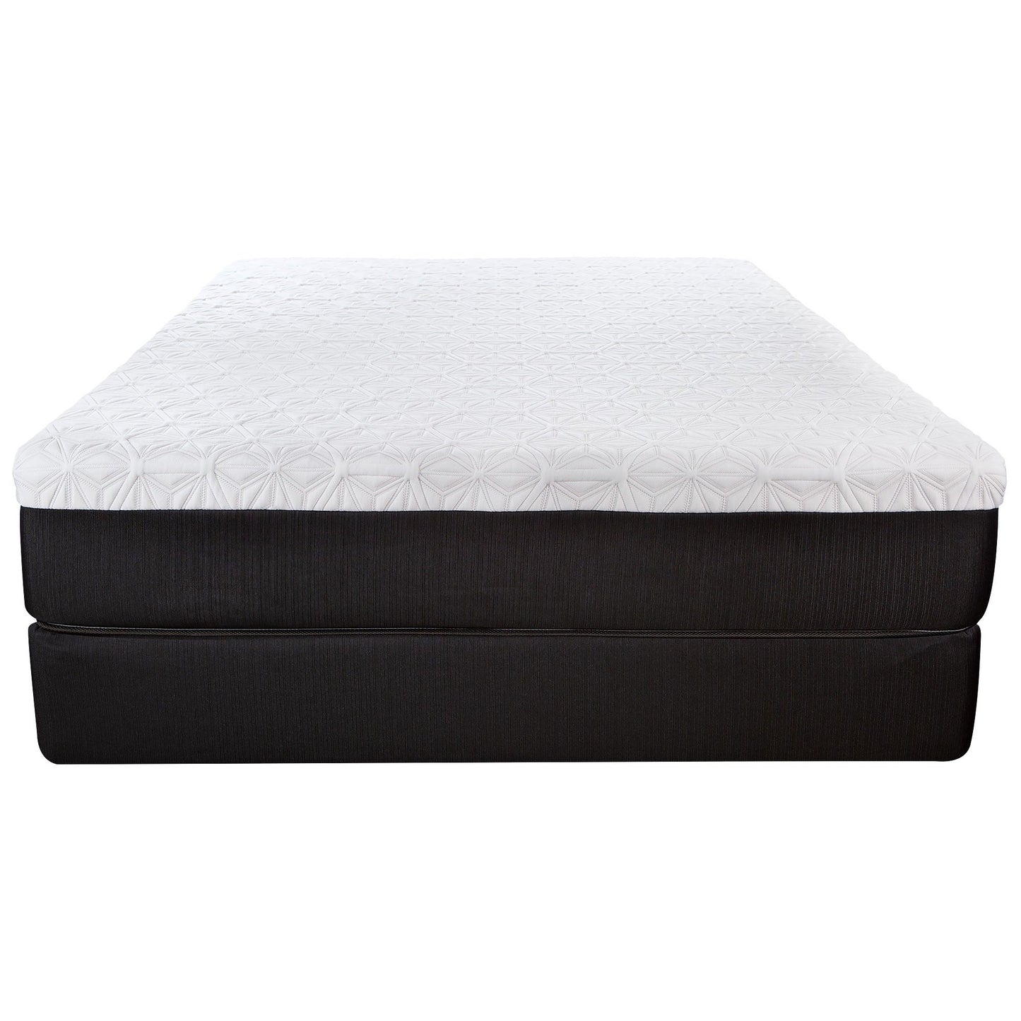 10.5" Queen Lux Gel Infused Memory Foam And High Density Foam Mattress - White / Black